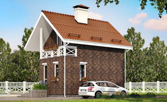 045-001-Л Проект двухэтажного дома мансардой, классический дом из арболита, Острогожск