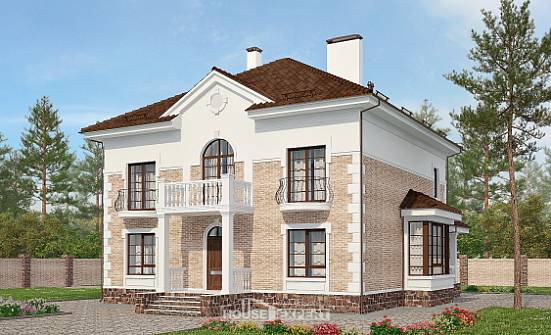 220-008-П Проект двухэтажного дома, средний загородный дом из кирпича Воронеж | Проекты домов от House Expert