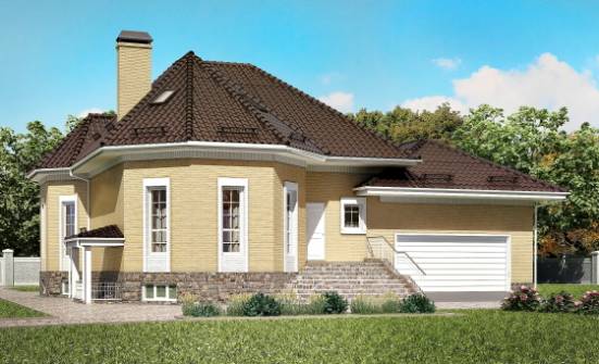 400-001-П Проект трехэтажного дома с мансардой, гараж, большой коттедж из арболита, Борисоглебск