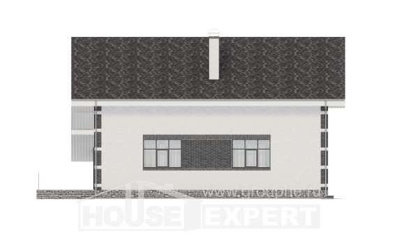 190-008-П Проект двухэтажного дома мансардный этаж и гаражом, уютный дом из пеноблока, Воронеж