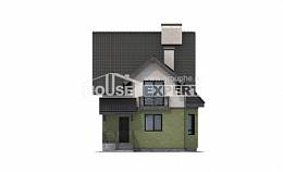 120-003-П Проект двухэтажного дома с мансардным этажом, небольшой коттедж из керамзитобетонных блоков Борисоглебск, House Expert