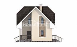 125-001-Л Проект двухэтажного дома мансардой, классический домик из керамзитобетонных блоков Острогожск, House Expert