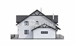 290-003-П Проект двухэтажного дома с мансардой, красивый домик из газосиликатных блоков Лиски, House Expert
