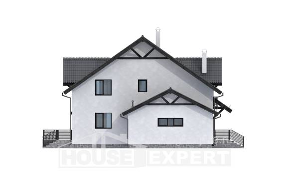 290-003-П Проект двухэтажного дома с мансардой, красивый домик из газосиликатных блоков Лиски, House Expert