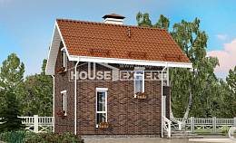 045-001-Л Проект двухэтажного дома с мансардой, доступный домик из газосиликатных блоков Россошь, House Expert