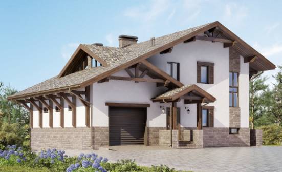 305-002-П Проект трехэтажного дома мансардный этаж, красивый домик из кирпича Бобров | Проекты домов от House Expert