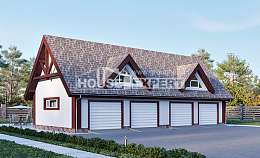 145-002-Л Проект гаража из теплоблока Бобров, House Expert