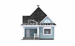 110-001-Л Проект двухэтажного дома с мансардным этажом, классический домик из бризолита Бобров, House Expert