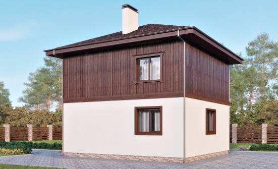 100-006-Л Проект двухэтажного дома, доступный коттедж из твинблока Бобров | Проекты домов от House Expert