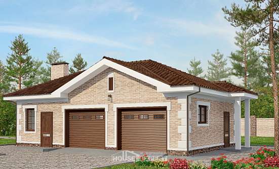 070-005-П Проект гаража из кирпича Бобров | Проекты домов от House Expert