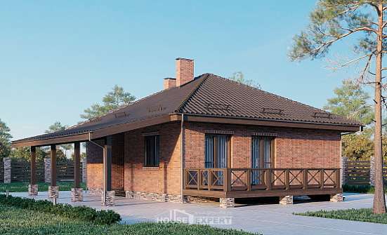 070-006-Л Проект одноэтажного дома, миниатюрный загородный дом из пеноблока Лиски | Проекты домов от House Expert