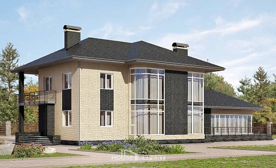 305-003-Л Проект двухэтажного дома, классический коттедж из газобетона, Острогожск