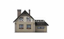 160-005-Л Проект двухэтажного дома мансардный этаж, гараж, доступный дом из арболита, Воронеж