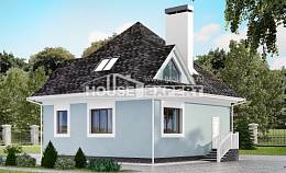 110-001-Л Проект двухэтажного дома с мансардным этажом, классический домик из блока Бобров, House Expert