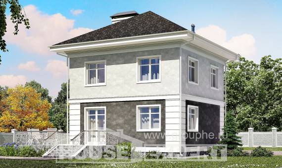 090-003-П Проект двухэтажного дома, экономичный загородный дом из газосиликатных блоков, Бобров
