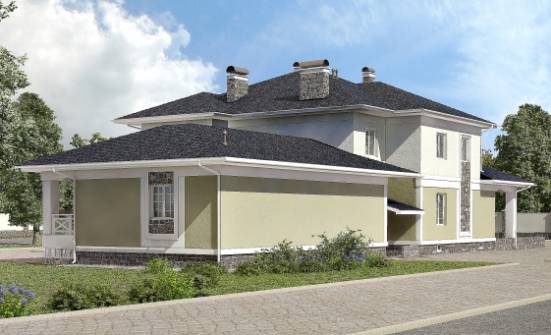 620-001-Л Проект трехэтажного дома и гаражом, просторный дом из теплоблока Бобров | Проекты домов от House Expert