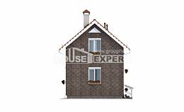 045-001-Л Проект двухэтажного дома с мансардой, маленький дом из пеноблока Борисоглебск, House Expert