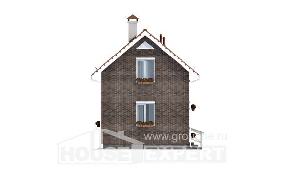 045-001-Л Проект двухэтажного дома с мансардой, маленький дом из пеноблока Борисоглебск, House Expert