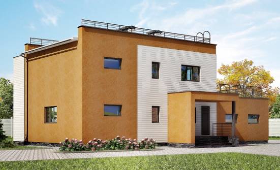180-012-П Проект двухэтажного дома, гараж, современный коттедж из кирпича Борисоглебск | Проекты домов от House Expert
