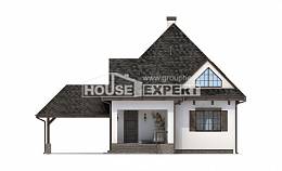 110-002-Л Проект двухэтажного дома с мансардой и гаражом, экономичный дом из пеноблока Россошь, House Expert