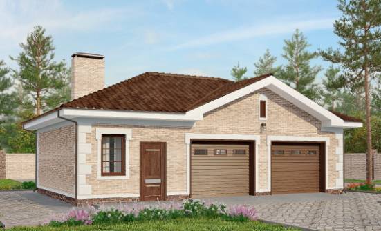 070-005-П Проект гаража из кирпича Бобров | Проекты одноэтажных домов от House Expert