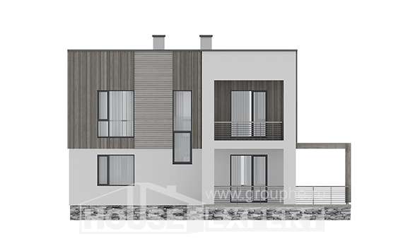 150-017-П Проект двухэтажного дома, доступный коттедж из теплоблока, Борисоглебск