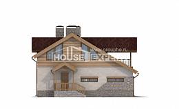 165-002-П Проект двухэтажного дома мансардой, гараж, уютный загородный дом из бризолита Павловск, House Expert