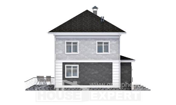 090-003-П Проект двухэтажного дома, классический домик из бризолита, Воронеж