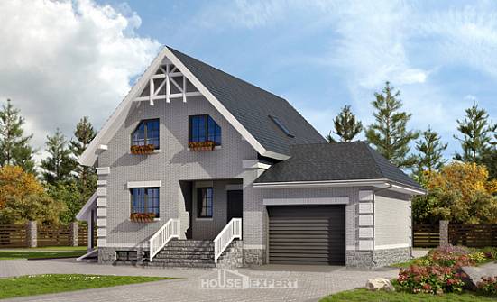 200-009-П Проект трехэтажного дома с мансардой, гараж, красивый дом из бризолита Павловск | Проекты домов от House Expert