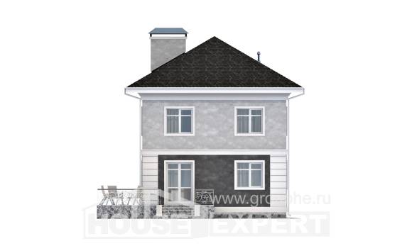 090-003-П Проект двухэтажного дома, уютный загородный дом из пеноблока Россошь, House Expert