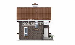 045-001-Л Проект двухэтажного дома с мансардой, современный загородный дом из бризолита Лиски, House Expert